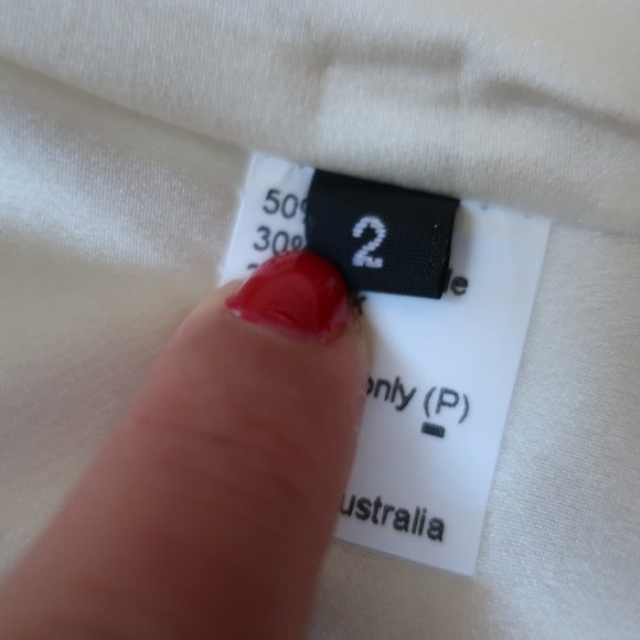 WAYNE COOPER Wrap Dress Silk Size 2 - Cream/Wedding/Bridal/Engagement - Picture 5 of 9